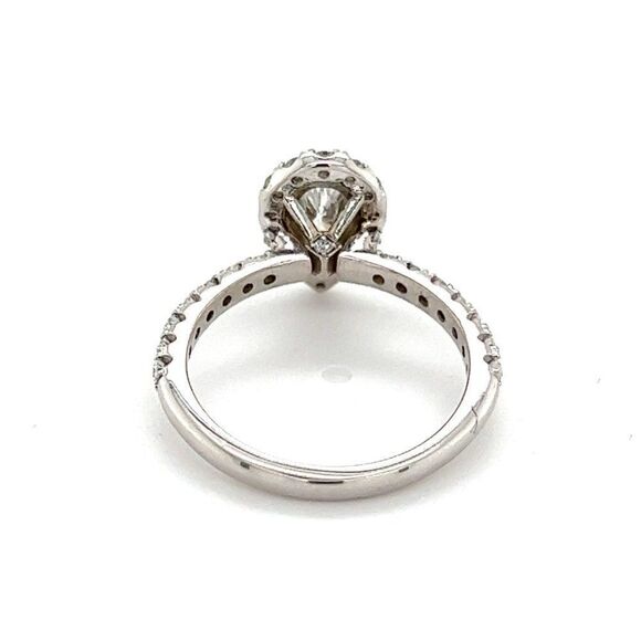 Diamond Engagement Ring 14k White Gold 0.90 TCW Certified $4,950 210736 - Picture 5 of 12